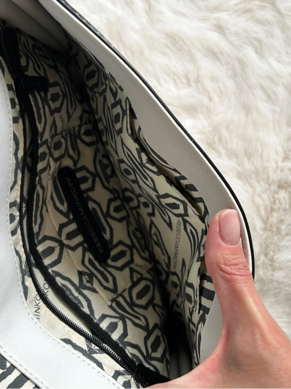 White Rebecca Minkoff Convertible Envelope Bag